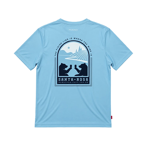 Santa Rosa Marathon light blue tee