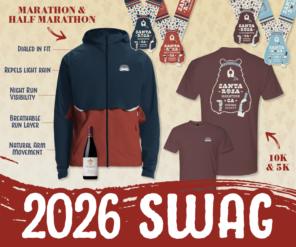 2026 Santa Rosa Marathon Swag 2026 Santa Rosa Marathon Swag